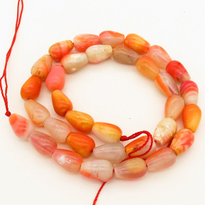 Natural Agate,Drop,Dyed,Mixed color,8*12mm,Hole:0.8mm,about 33pcs/strand,about 35g/strand,5 strands/package,15"(38cm),XBGB02668vhov-L001
