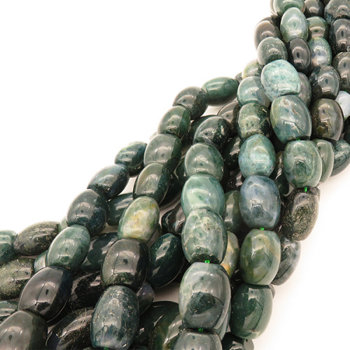 Natural Agate,Water grass agate,Drum bead,Dyed,Cyan,14*16*12mm,Hole:0.8mm,about 23pcs/strand,about 103g/strand,5 strands/package,15"(38cm),XBGB02674vhov-L001