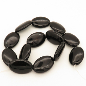 Natural Agate,Egg shape,Dyed,Black,20*30*8mm,Hole:1.5mm,about 13pcs/strand,about 90g/strand,5 strands/package,15"(38cm),XBGB02702aiov-L001