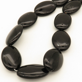 Natural Agate,Egg shape,Dyed,Black,20*30*8mm,Hole:1.5mm,about 13pcs/strand,about 90g/strand,5 strands/package,15"(38cm),XBGB02702aiov-L001