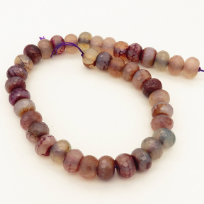 Natural Agate,Abacus bead,Faceted,Dyed,Light purple,9*14mm,Hole:2mm,about 38pcs/strand,about 107g/strand,5 strands/package,15"(38cm),XBGB02705ahov-L001