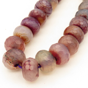 Natural Agate,Abacus bead,Faceted,Dyed,Light purple,9*14mm,Hole:2mm,about 38pcs/strand,about 107g/strand,5 strands/package,15"(38cm),XBGB02705ahov-L001