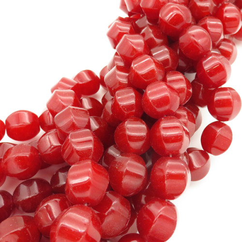 Natural Alabaster,Hexagonal Oval,Faceted,Dyed,Wine red,14*15mm,Hole:1mm,about 25pcs/strand,about 125g/strand,5 strands/package,15"(38cm),XBGB02732vhov-L001