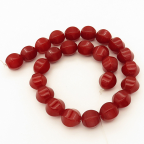 Natural Alabaster,Hexagonal Oval,Faceted,Dyed,Wine red,14*15mm,Hole:1mm,about 25pcs/strand,about 125g/strand,5 strands/package,15"(38cm),XBGB02732vhov-L001