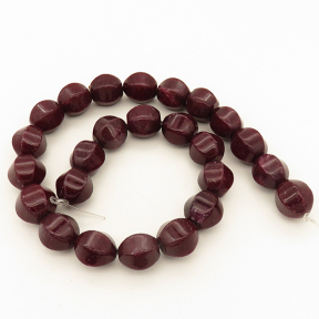 Natural Alabaster,Hexagonal Oval,Faceted,Dyed,Dark purple,14*15mm,Hole:1mm,about 25pcs/strand,about 117g/strand,5 strands/package,15"(38cm),XBGB02738vhov-L001
