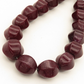 Natural Alabaster,Hexagonal Oval,Faceted,Dyed,Dark purple,14*15mm,Hole:1mm,about 25pcs/strand,about 117g/strand,5 strands/package,15"(38cm),XBGB02738vhov-L001
