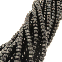 Natural Agate,Abacus bead,Dyed,Black,4*7mm,Hole:0.5mm,about 93pcs/strand,about 27g/strand,5 strands/package,15"(38cm),XBGB02751ahlv-L001