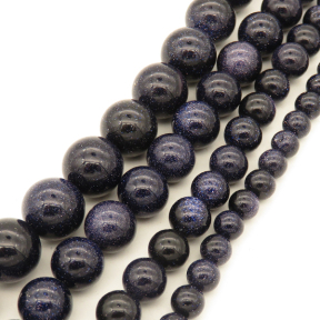 Blue Goldstone,Round,Dyed,Dark Royal blue,12mm,Hole:1mm,about 32pcs/strand,about 69g/strand,5 strands/package,15"(38cm),XBGB02793bhia-L001