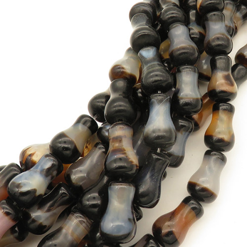 Natural Agate,Milk bottle,Dyed,Mixed color,12*20mm,Hole:1mm,about 20pcs/strand,about 72g/strand,5 strands/package,15"(38cm),XBGB02801vhov-L001