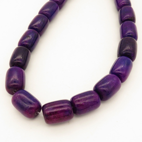 Imitation Sugilite,Drum bead,Dyed,Purple,13*18mm,Hole:0.8mm,about 21pcs/strand,about 113g/strand,5 strands/package,15"(38cm),XBGB02933biib-L001