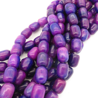 Imitation Sugilite,Drum bead,Dyed,Purple,12*16mm,Hole:0.8mm,about 25pcs/strand,about 101g/strand,5 strands/package,15"(38cm),XBGB02936vhov-L001