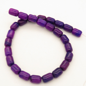 Imitation Sugilite,Drum bead,Dyed,Purple,10*14mm,Hole:0.8mm,about 27pcs/strand,about 67g/strand,5 strands/package,15"(38cm),XBGB02939vhov-L001