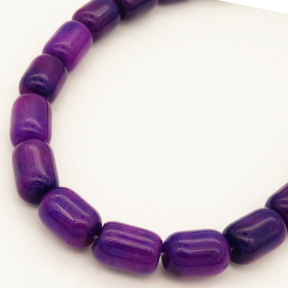 Imitation Sugilite,Drum bead,Dyed,Purple,10*14mm,Hole:0.8mm,about 27pcs/strand,about 67g/strand,5 strands/package,15"(38cm),XBGB02939vhov-L001