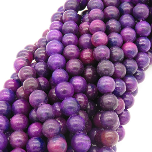 Imitation Sugilite,Round,Dyed,Purple,20mm,Hole:1mm,about 19pcs/strand,about 222g/strand,5 strands/package,15"(38cm),XBGB02942vila-L001