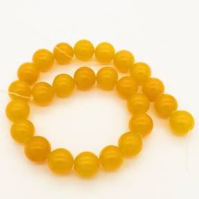 Imitation beeswax,Round,Dyed,Golden,20mm,Hole:1mm,about 19pcs/strand,about 223g/strand,5 strands/package,15"(38cm),XBGB02948aivb-L001