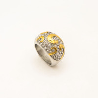 316L Stainless Steel and Zirconia Flow fire pattern Ring,Steel Original,Size 7,about 14g/pc,1 pc/package,HHP00570ahpv-360