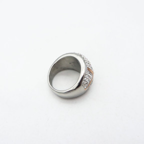 316L Stainless Steel and Zirconia Swell Ring,Vacuum Plating,Size 7,about 18g/pc,1 pc/package,HHP00582vhnl-360