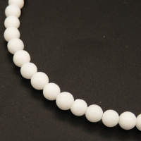 White porcelain,Round,White,4mm,Hole:0.5mm,about 90pcs/strand,about 9g/strand,5 strands/package,15"(38cm),XBC00001ablb-L001