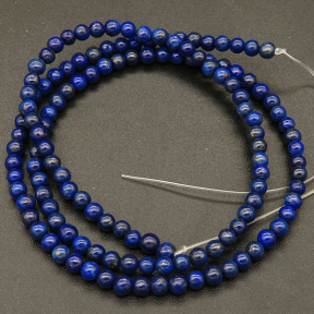 Natural Lapis Lazuli,Round,Dyed,Royal blue,3mm,Hole:0.5mm,about 125pcs/strand,about 6g/strand,5 strands/package,15"(38cm),XBGB03298vbmb-L001
