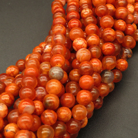 Natural Agate,Ice Burst Agate,Round,Dyed,Orange red,10mm,Hole:1mm,about 38pcs/strand,about 55g/strand,5 strands/package,15"(38cm),XBGB03319bhva-L001