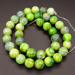 Natural Agate,Ice Burst Agate,Round,Dyed,Grass green,8mm,Hole:1mm,about 48pcs/strand,about 36g/strand,5 strands/package,15"(38cm),XBGB03366bbov-L001