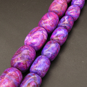 Imitation Sugilite,Drum Bead,Dyed,Purple,12*15mm,Hole:1mm,about 25pcs/strand,about 90g/strand,5 strands/package,15"(38cm),XBGB03416ahlv-L001