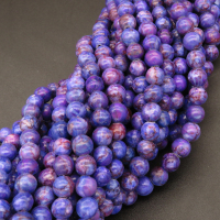 Imitation Sugilite,Round,Dyed,Bluish violet,6mm,Hole:0.8mm,about 63pcs/strand,about 22g/strand,5 strands/package,15"(38cm),XBGB03426vbmb-L001