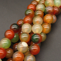 Natural Agate,Round,Dyed,Colorful,4mm,Hole:0.5mm,about 90pcs/strand,about 9g/strand,5 strands/package,15"(38cm),XBGB03501ablb-L001