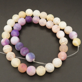 Natural Weathered Agate,Frosted Round,Dyed,Purple,4mm,Hole:0.5mm,about 90pcs/strand,about 9g/strand,5 strands/package,15"(38cm),XBGB03522ablb-L001