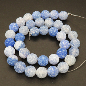 Natural Weathered Agate,Frosted Round,Dyed,Blue,4mm,Hole:0.5mm,about 90pcs/strand,about 9g/strand,5 strands/package,15"(38cm),XBGB03549ablb-L001