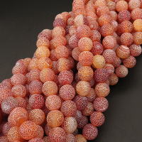 Natural Weathered Agate,Frosted Round,Dyed,Wine red,4mm,Hole:0.5mm,about 90pcs/strand,about 9g/strand,5 strands/package,15"(38cm),XBGB03552ablb-L001