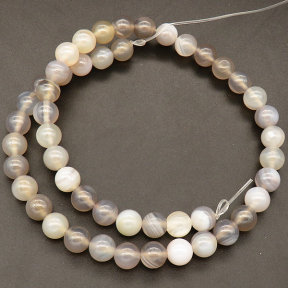 Natural Agate,Round,Dyed,Gray,4mm,Hole:0.5mm,about 90pcs/strand,about 9g/strand,5 strands/package,15"(38cm),XBGB03663ablb-L001