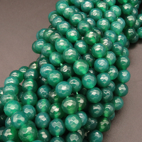 Natural Agate,Faceted Round,Dyed,Malachite green,4mm,Hole:0.5mm,about 90pcs/strand,about 9g/strand,5 strands/package,15"(38cm),XBGB03669vbmb-L001