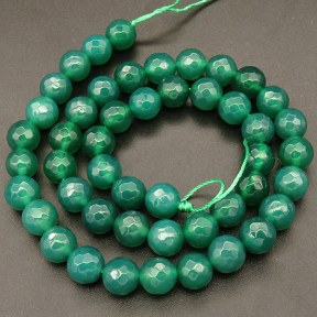 Natural Agate,Faceted Round,Dyed,Malachite green,4mm,Hole:0.5mm,about 90pcs/strand,about 9g/strand,5 strands/package,15"(38cm),XBGB03669vbmb-L001