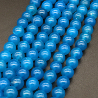 Natural Agate,Round,Dyed,Blue,4mm,Hole:0.5mm,about 90pcs/strand,about 9g/strand,5 strands/package,15"(38cm),XBGB03690ablb-L001