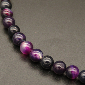 Natural Agate,Round,Dyed,Deep purple,4mm,Hole:0.5mm,about 90pcs/strand,about 9g/strand,5 strands/package,15"(38cm),XBGB03696ablb-L001