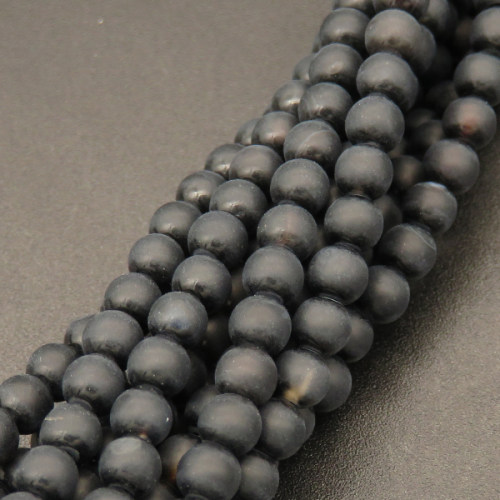 Natural Agate,Round,Dyed,Black,4mm,Hole:0.5mm,about 90pcs/strand,about 9g/strand,5 strands/package,15"(38cm),XBGB03702ablb-L001