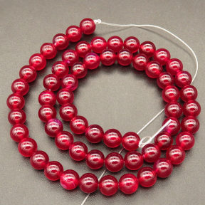 Natural Agate,Round,Dyed,Deep rose red,4mm,Hole:0.5mm,about 90pcs/strand,about 9g/strand,5 strands/package,15"(38cm),XBGB03714ablb-L001