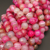 Natural Agate,Faceted Round,Dyed,Rose red,4mm,Hole:0.5mm,about 90pcs/strand,about 9g/strand,5 strands/package,15"(38cm),XBGB03738vbmb-L001