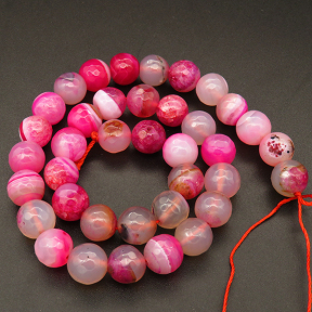 Natural Agate,Faceted Round,Dyed,Rose red,4mm,Hole:0.5mm,about 90pcs/strand,about 9g/strand,5 strands/package,15"(38cm),XBGB03738vbmb-L001
