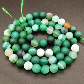 Natural Agate,Striped Agate,Round,Frosted,Dyed,Grass green,6mm,Hole:0.8mm,about 63pcs/strand,about 22g/strand,5 strands/package,15"(38cm),XBGB03768vbnb-L001