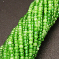 Natural Alabaster,Round,Dyed,Light green,2mm,Hole:0.4mm,about 190pcs/strand,about 3g/strand,5 strands/package,15"(38cm),XBGB03894vbmb-L001