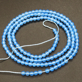 Natural Alabaster,Round,Dyed,Sea Blue,2mm,Hole:0.4mm,about 190pcs/strand,about 3g/strand,5 strands/package,15"(38cm),XBGB03906vbmb-L001