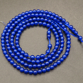 Natural Alabaster,Round,Dyed,Royal blue,2mm,Hole:0.4mm,about 190pcs/strand,about 3g/strand,5 strands/package,15"(38cm),XBGB03927vbmb-L001