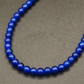Natural Alabaster,Round,Dyed,Royal blue,2mm,Hole:0.4mm,about 190pcs/strand,about 3g/strand,5 strands/package,15"(38cm),XBGB03927vbmb-L001