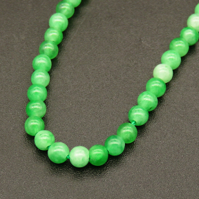 Natural Alabaster,Round,Dyed,Green,3mm,Hole:0.4mm,about 125pcs/strand,about 6g/strand,5 strands/package,15"(38cm),XBGB03951vbnb-L001