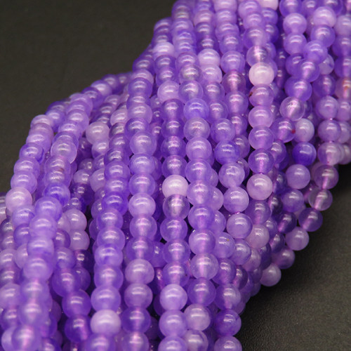 Natural Alabaster,Round,Dyed,Purple,3mm,Hole:0.4mm,about 125pcs/strand,about 6g/strand,5 strands/package,15"(38cm),XBGB03960vbnb-L001