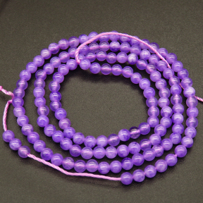 Natural Alabaster,Round,Dyed,Purple,3mm,Hole:0.4mm,about 125pcs/strand,about 6g/strand,5 strands/package,15"(38cm),XBGB03960vbnb-L001