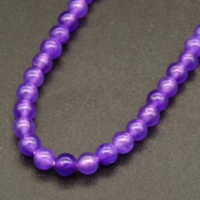 Natural Alabaster,Round,Dyed,Purple,3mm,Hole:0.4mm,about 125pcs/strand,about 6g/strand,5 strands/package,15"(38cm),XBGB03963vbnb-L001