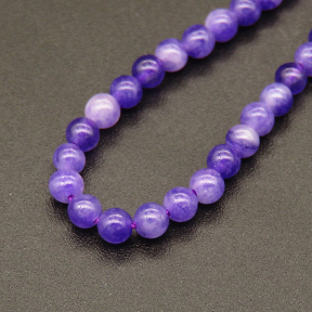 Natural Alabaster,Round,Dyed,Purple,3mm,Hole:0.4mm,about 125pcs/strand,about 6g/strand,5 strands/package,15"(38cm),XBGB03966vbnb-L001